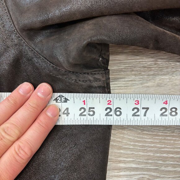 DANIER Brown Leather Between-Season Jacket in Dark Brown sz XL - Picture 11 of 14
